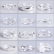 S925 sterling bạc nhẫn nữ cặp đôi hipster Nhật Bản và Hàn Quốc trên nhẫn thực phẩm nhẫn đơn giản và tươi cá tính