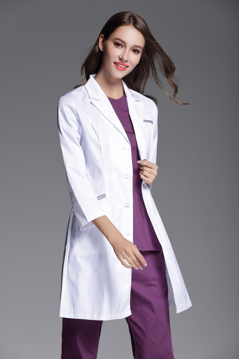 Han's version of female style white coat doctor's body and body white coat and white coat Korean style cosmetic plastic surgeon wear dental experiment work clothes