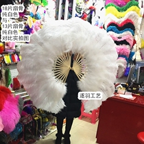 Large Ostrich Feather Fan Craft Fan Dance Bar Performance Concert Props Hanging Fan Feather Fan