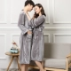 Áo choàng mùa xuân và mùa thu nữ mùa hè nhung vàng áo choàng nam dài phần gợi cảm nóng bộ đồ ngủ mỏng phần rắn màu dịch vụ nhà băng lụa pijama dài tay Night Robe