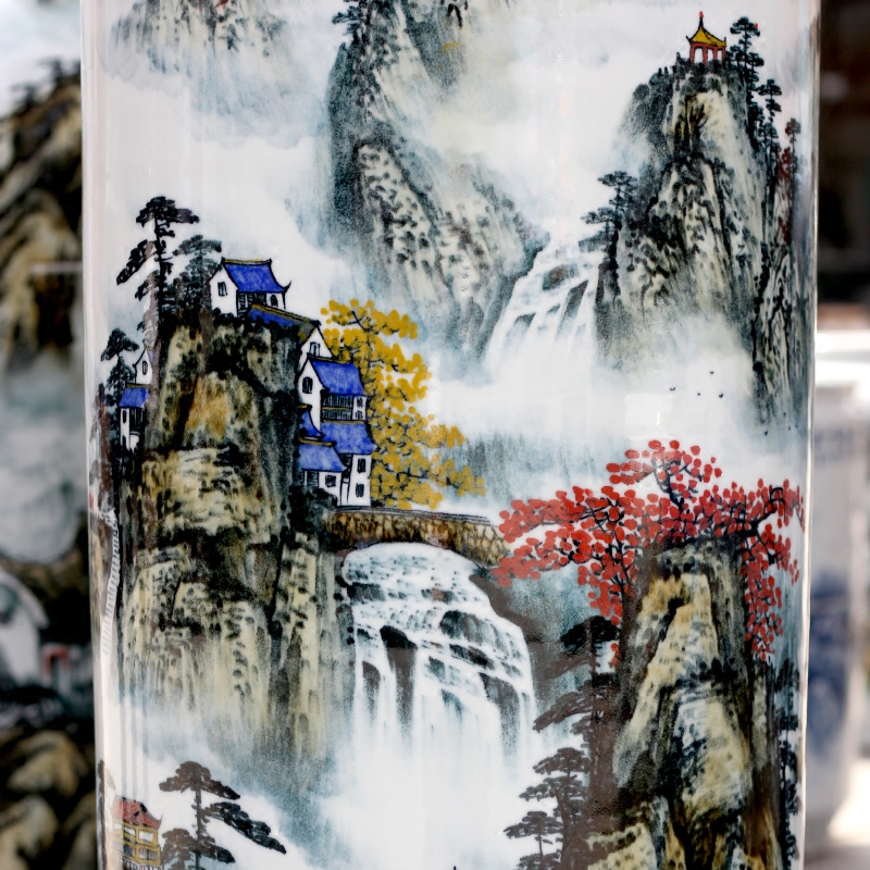 Jingdezhen ceramics has a long history in the hand - made quiver sitting room of Chinese style furnishing articles study office of large vase