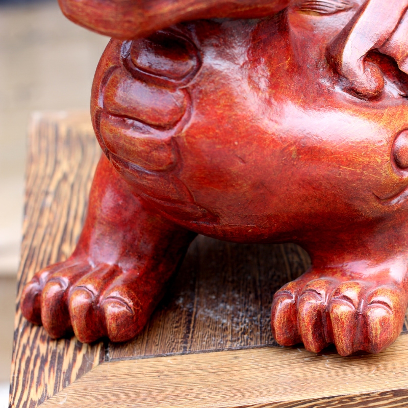 Jingdezhen violet arenaceous animal skins mound the mythical wild animal in the feng shui town house to ward off bad luck, rich ancient frame mesa sitting room of Chinese style furnishing articles
