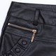 Leather Shorts Women's 2024 New Autumn and Winter Plus Velvet High Waist Slim Versatile Black PU Leather Pants Wear Short Boot Pants Trendy