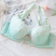 Cô gái Nhật Bản đồ lót dễ thương lớn vòng thép thêu khuôn mỏng cốc ngọt nhỏ nhỏ màu xanh lá cây tươi với chèn bikini đi biển đẹp 2021 Bộ đồ lót