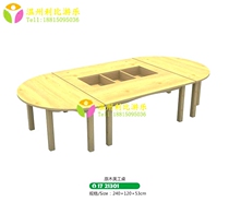 Kindergarten art table toy table early education center art room childrens solid wood table kindergarten wooden table