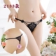 Tình yêu thêu hoa trong suốt gợi cảm thongs Đồ lót phụ nữ phối cảnh cám dỗ hông quần T rỗng