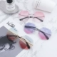 Hàn Quốc đa giác không khung cắt tỉa kính râm nữ gradient màu đại dương kính râm chống tia cực tím màu