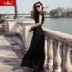 2021 đầu mùa thu quần áo phụ nữ mới mùa hè Châu Âu và Mỹ cao cấp tên tuổi lớn đến mắt cá chân ren siêu dài tính khí váy dài - Váy dài