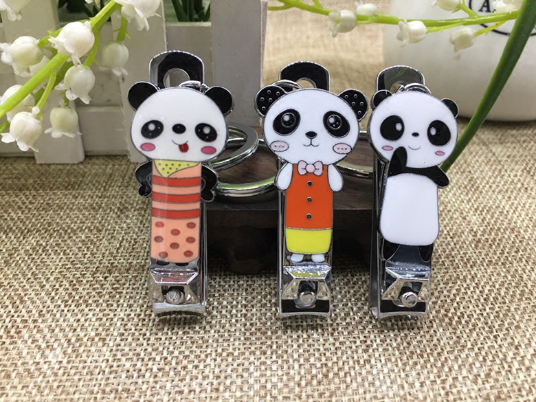 Sichuan Panda nail clippers nail clippers nail clippers Stainless Steel Cartoon Beauty Chia Chia Chia Key Buttons Cute Nail Clippers