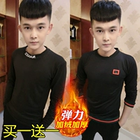 Tay nhanh tay nam lưới đỏ với áo thun nam thương hiệu Qi Wu Di Slim đôi áo len tinh thần xã hội dài tay áo hoodie loang màu