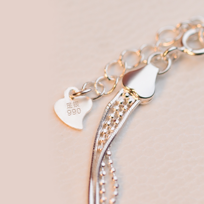 Bracelet de cheville Femme en Argenterie - Ref 3104323 Image 5