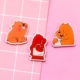 Mỹ Chúng tôi Bare Bears Chúng tôi Gấu Gấu acrylic Trâm Grizzly Badge Panda Panda Ngực huy hiệu cài áo vest Trâm cài