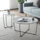 Minimalist kết hợp phòng căn hộ cuộc sống hiện đại bàn cà phê của đồ nội thất cạnh tròn Scandinavian kiểu nhỏ, rèn sắt găng tay sofa tròn một vài - Bàn trà bàn tiếp khách văn phòng Bàn trà