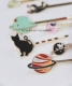 Ella Planet Cat Collection Word Clip Cat Control Starry Hair Clip Side Clip Day Phụ kiện tóc Hàn Quốc dễ thương Mũ - Phụ kiện tóc