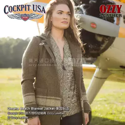 Overseas Direct Mail Tax Cockpit USA Women's Omaha Beach Wool Warm Coats Made in USA