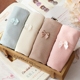 Cotton cổ điển màu rắn eo cao tóm tắt ren Quần nữ sợi bông thoải mái kích thước lớn DK95 quan lot cho người béo Tam giác