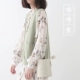 Dương xỉ. Đầm suông trí tuệ thắt nơ có hoa xếp nếp nhăn dài bên trong váy OP đầm dài tới mắt cá chân Váy dài