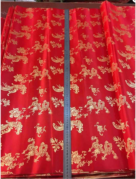 Sedan chair coat Sedan chair cloth Sedan chair clothing dragon and phoenix cloth satin sedan chair accessories Door width 97 cm does not fade one meter price