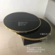 phòng mô hình kỹ thuật đồ nội thất bằng kim loại sơn Titanium vòng bảng cà phê xoay bàn cà phê kính hậu hiện đại - Bàn trà