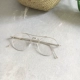 LES đẹp trai T trung tính mạng INS mô hình màu đỏ đặt ra văn học retro Nhật Bản chic vàng khung kính kính nam và nữ