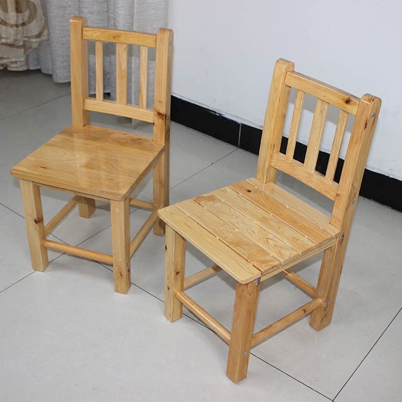 Economical all solid wood children's chair cypress back chair baby seat stool learning chair kindergarten smiley small chair