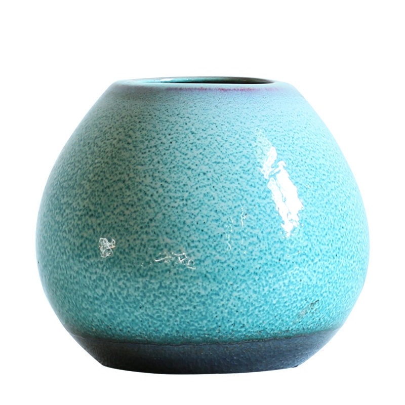 New Chinese style emerald green glaze vase model between Chinese floral clear soup WoGuo furnishing articles of jingdezhen ceramics