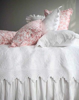 kim ngạch xuất khẩu của Hàn Quốc trải giường cotton thêu chắp vá chăn bông ba mảnh sản phẩm điều hòa không khí retro là màu trắng tinh khiết giường đôi - Trải giường ga trải nệm