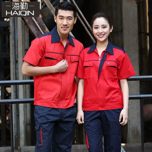海勤 Антистатический летний комбинезон подходит для мужчин и женщин, короткий рукав