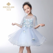 Trẻ em ăn mặc công chúa váy cô gái mô hình sàn catwalk mùa hè fluffy hoa cô gái ăn mặc nữ máy chủ điệp khúc điệp khúc