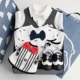 Mùa xuân và mùa thu Boy Baby Baby Quần áo cotton Full Moon 100 ngày Ông già Vest dài tay Quần áo Cotton Hộp quà tặng