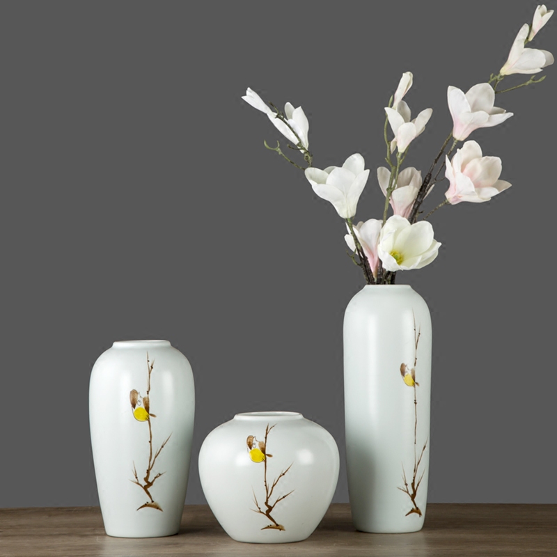 Jingdezhen ceramic vases, modern new Chinese vase of flower arranging flower art simulation figure into zen furnishing articles in the living room