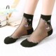 Women's Socks Thin Deodorant Cotton Glass Socks Fashionable Pure Cotton Transparent Tide Socks Mid-Tube Crystal Cotton Bottom Stockings