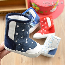 Autumn and winter thickened and warm 1 year old baby snow boots soft sole anti-slip 3-6-9-12 months newborn baby toddler shoes