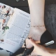 Quý cô tùy chỉnh Minimalist slim 18k túi vàng hồng mặt dây chuyền nhỏ mảnh vàng vòng chân không phai nhỏ sequin - Vòng chân vòng chân titin ko gỉ Vòng chân