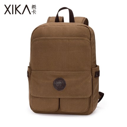 韩版帆布男包大学生书包双肩包男士背包旅行包高中时尚潮流运动包