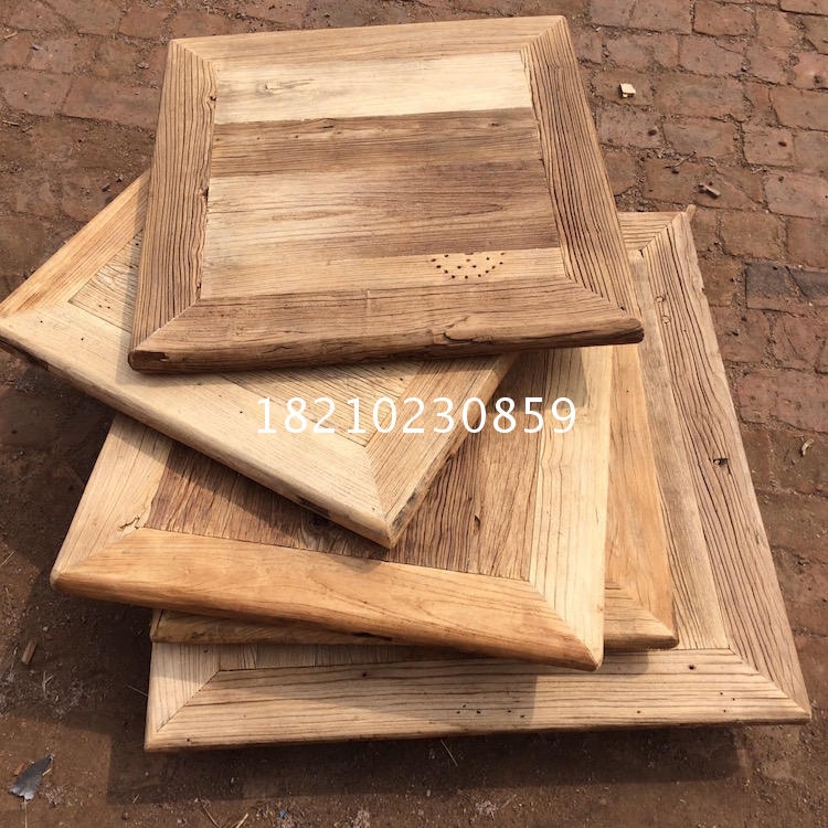 Customized old elm wood door plank desktop log hot pot desktop board old wood plank old door plank weathered board solid wood old door plank