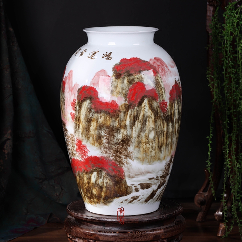 The Master of jingdezhen ceramics hand - made scenery large vases, flower arranging, home sitting room collect adornment furnishing articles