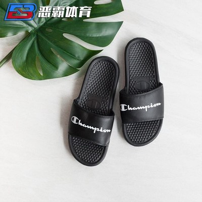 black champion flip flops