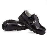 Кожаная обувь для мальчиков, черные детские кожаные туфли в британском стиле, маленькие кожаные туфли для больших, средних и маленьких мальчиков, весенняя и осенняя студенческая обувь 2024 года.