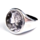 Trang sức bạc Lingzuo Đồng xu cổ tùy chỉnh 925 Sterling Silver Ring Chính hãng Coin Handmade Flying Man Bạc Coin Cặp đôi nhẫn cặp bạc Nhẫn