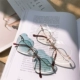 Ulzzang gradient tình yêu không kính râm nữ retro Harajuku net đỏ in hình ảnh du lịch dễ thương mắt kính nữ Kính râm