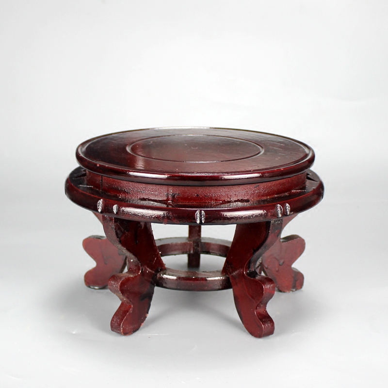 Jingdezhen high-footed porcelain mahogany base strange stone resin handicraft base flower stand flower pot fish tank bonsai base