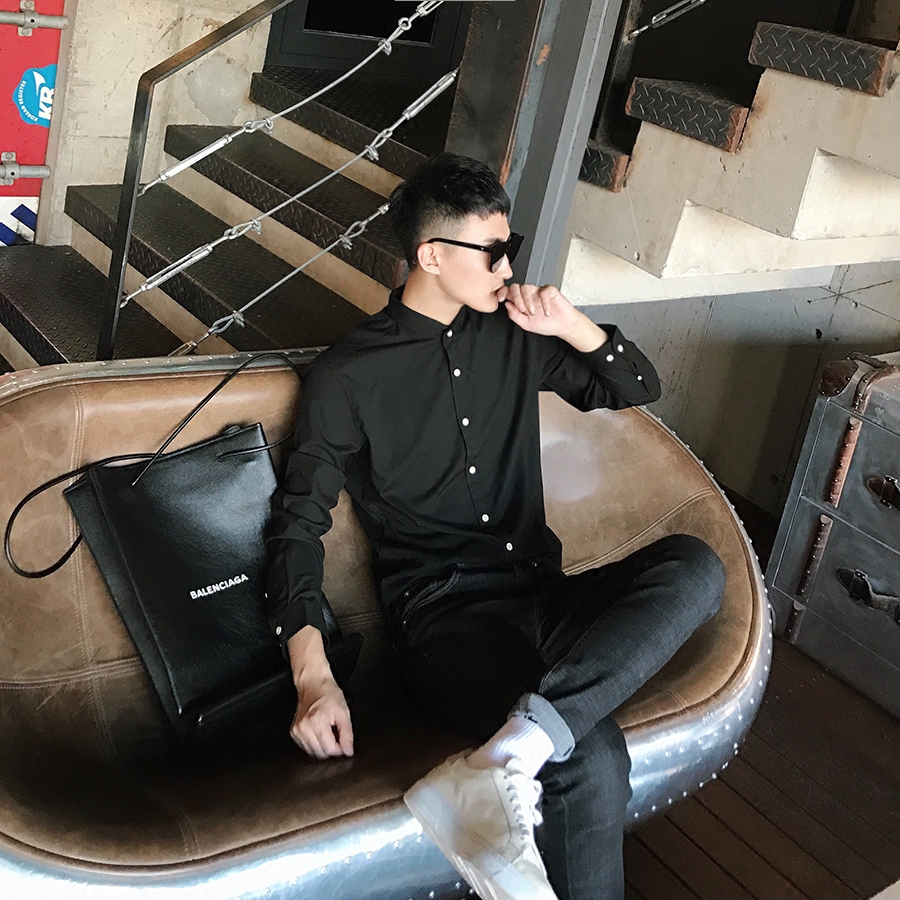晨树 初冬上新 可正是可休闲的秋冬无褶皱简约修身款弹力衬衫
