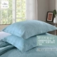 Màu xanh Damascus chăn bông ba mảnh kích thước nữ hoàng bìa rắn thêu màu thanh lịch quilted tấm đa chức năng bao gồm drap bọc nệm Trải giường