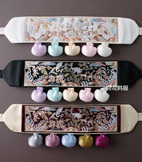 Пояс 【荷花韩服】韩国原装进口儿童腰带/周岁生日用品/韩服腰带h-xh03 Huo Liyuan