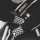 Phiên bản Hàn Quốc của INS Harajuku phong cách kẻ sọc đen trắng kẻ sọc đơn giản vớ cotton vớ thủy triều thương hiệu nam và nữ vớ trượt ván vớ nike Vớ bông