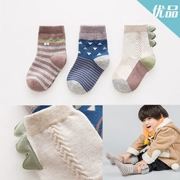 Vớ trẻ em cotton nhập khẩu cotton chải kỹ mùa thu và vớ mùa đông 3-5-7-9-12 tuổi