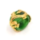 Độc đoán opal kéo ngón tay nam mạ vàng ngọc bích ngón tay cái nhẫn cát vàng mô phỏng đĩa rồng thời gian dài không phai nhẫn cưới vàng trắng Nhẫn