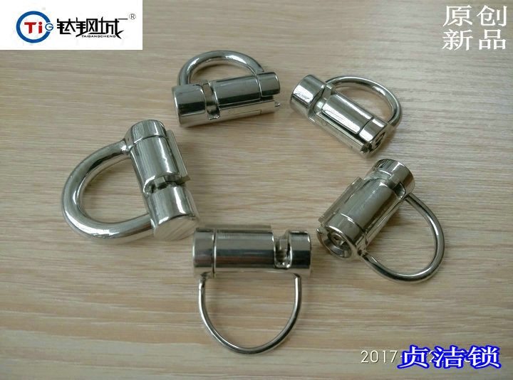 Titanium Steel City R Large Lock PA Female Ring Simple Chastity Lock Anti-Infidelity Mistress Affair Stainless Steel Padlock