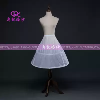 Two-ring petticoat disposable bridal giveaway skirt support cheap performance costume accessories ponytail lace-up steel ring Qi Okai